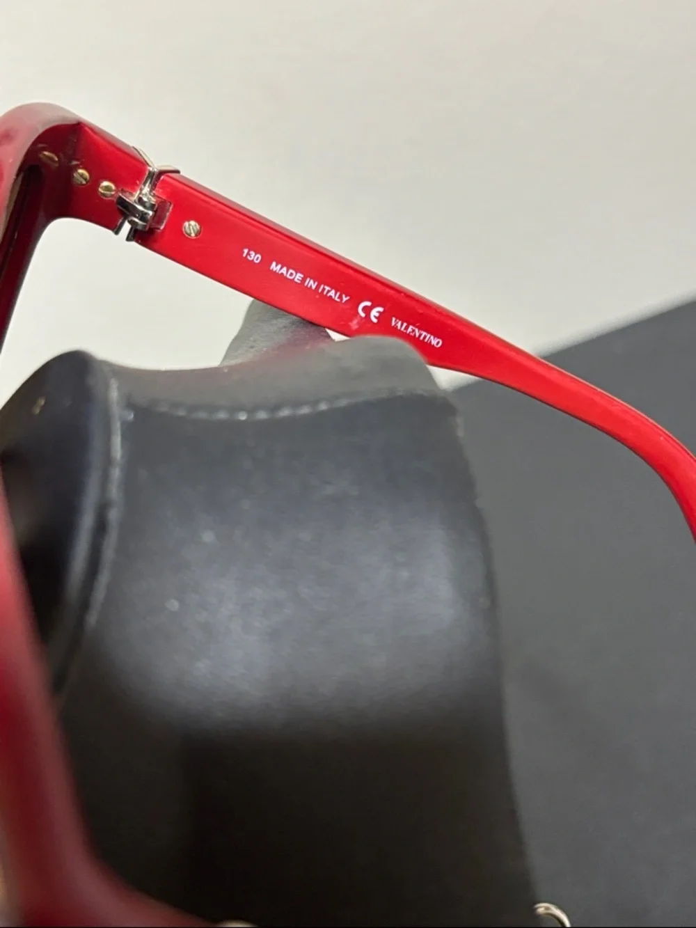 Valentino Studded Red Burgundy Sunglasses 🚨has wear🚨